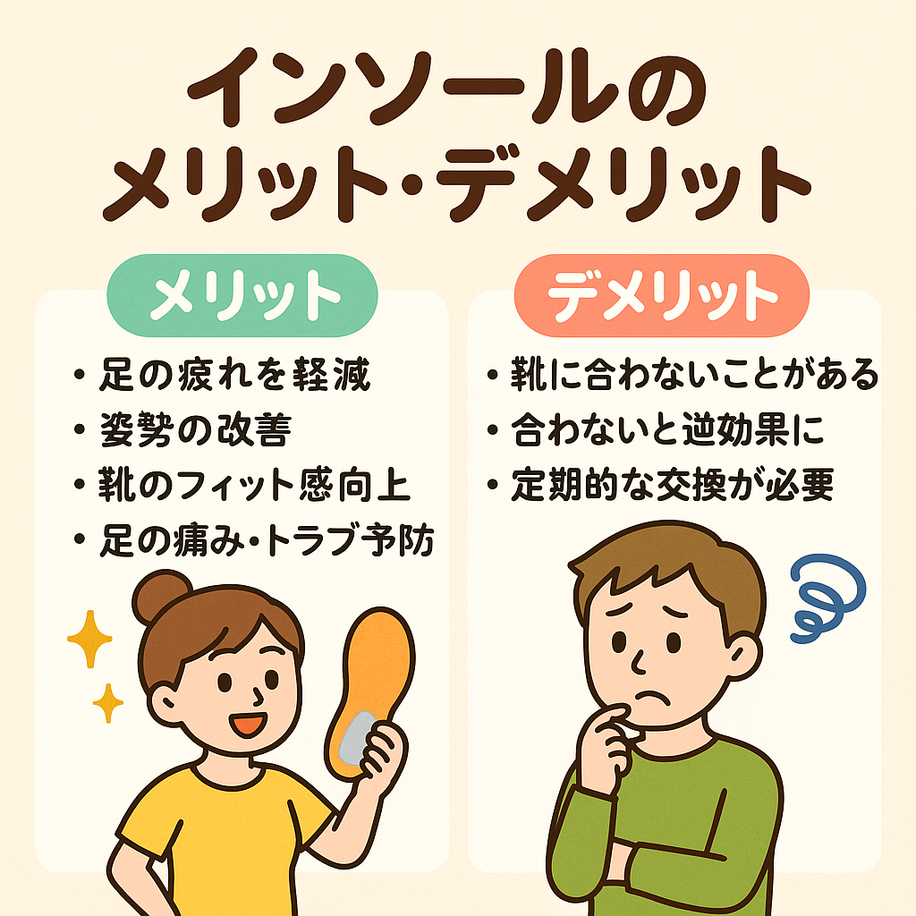 インソールのメリット・デメリットについて