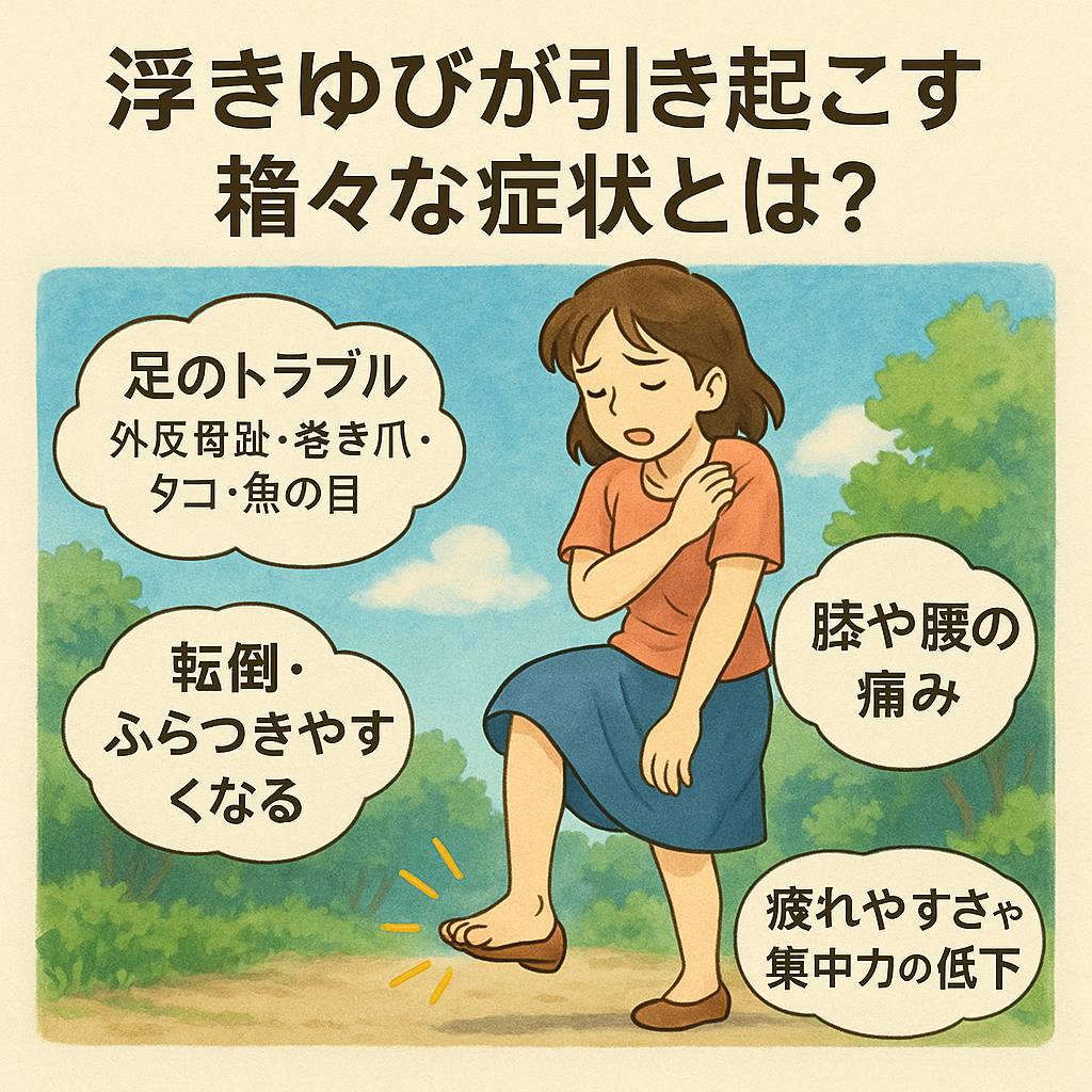 浮きゆびが引き起こす様々な症状とは？