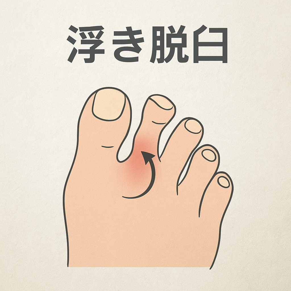 足のゆびの浮き脱臼とは？その原因と対処法
