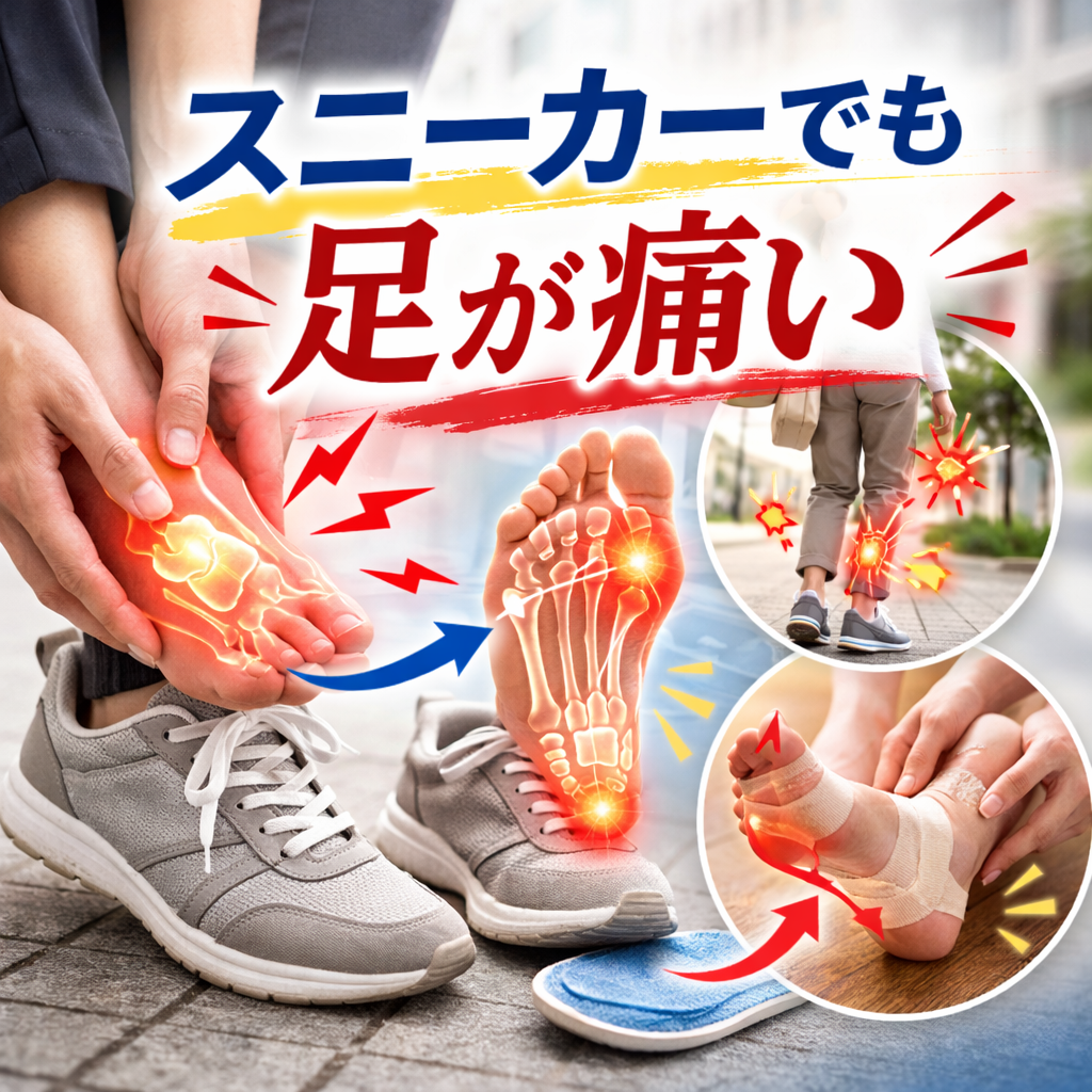 スニーカーなのに足が痛い理由とは？足裏バランスが原因かも